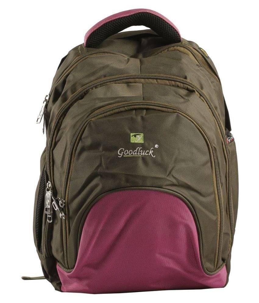     			Goodluck Green Solid Laptop Bags