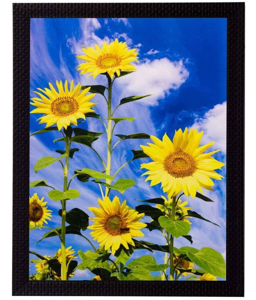 eCraftIndia Multicoloured Sunflower Bunch Matt Texture Framed Artwork eCraftIndia Multicoloured Sunflower Bunch Matt Texture Framed Artwork