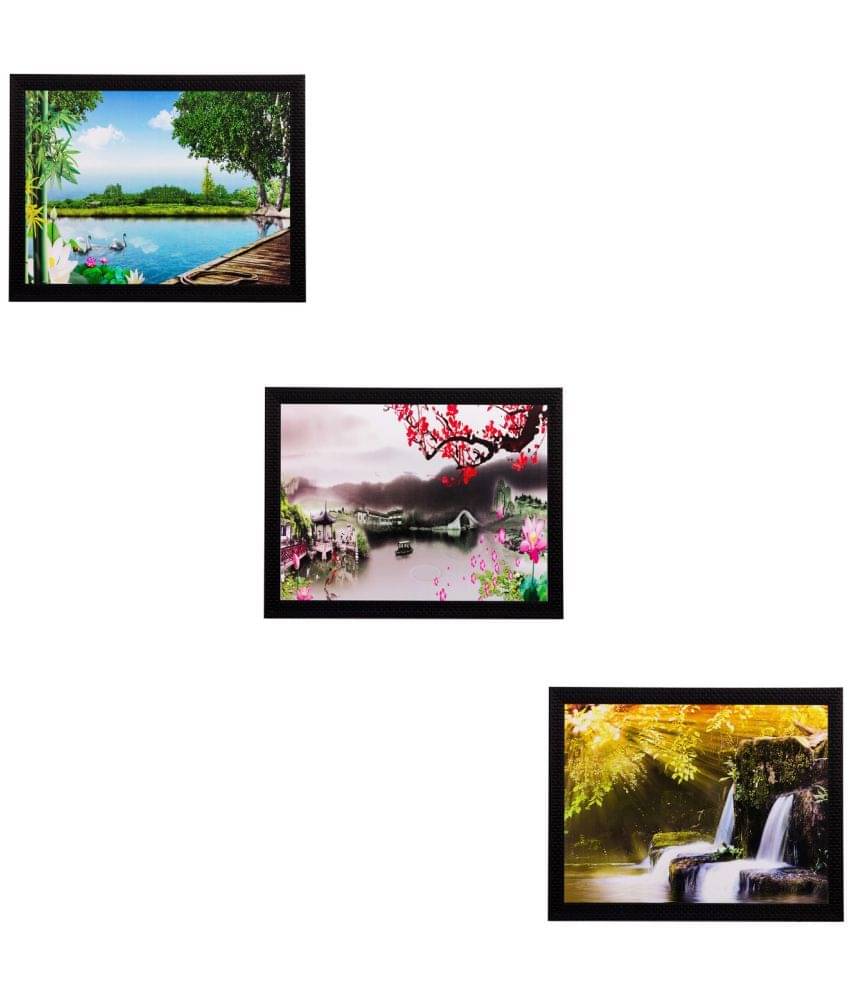     			eCraftIndia Wood Art Prints With Frame 3 Combination