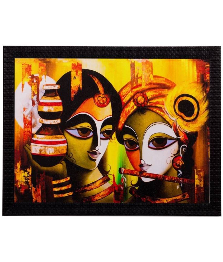 eCraftIndia Multicoloured Radha Krishna Matt Textured Framed Artwork eCraftIndia Multicoloured Radha Krishna Matt Textured Framed Artwork