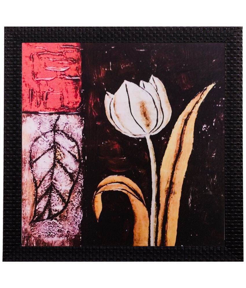     			eCraftIndia Multicoloured Floral Framed UV Wall Art