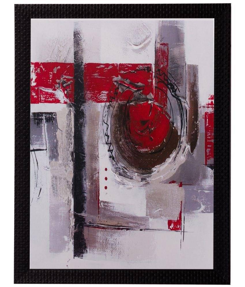     			eCraftIndia Multicoloured Abstract Design Framed Wall Art