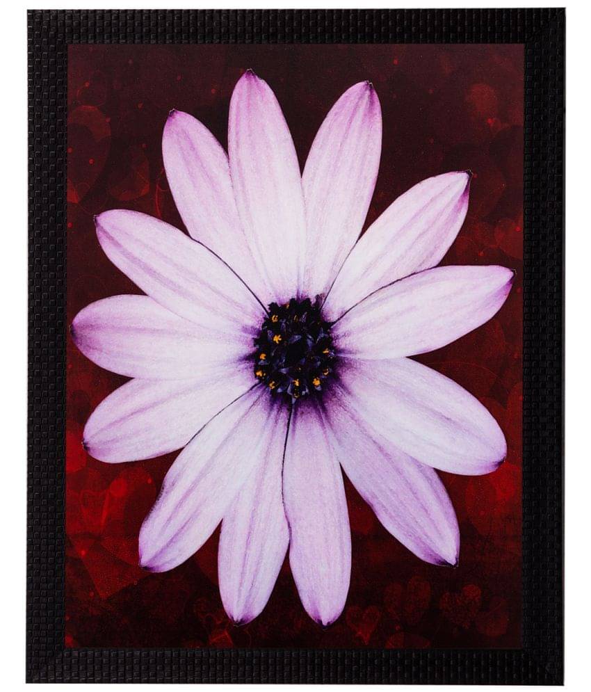     			eCraftIndia Multicoloured Floral Framed UV Wall Art