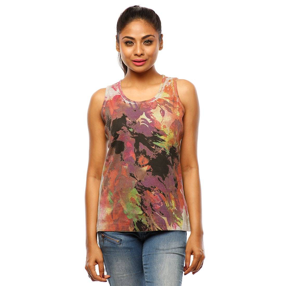 Huetrap Women's Cotton Tank Top ( Multicolor ) Huetrap Women's Cotton Tank Top ( Multicolor )