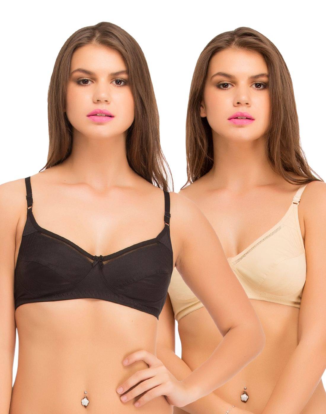 Clovia Multi Color Cotton T-Shirt/ Seamless Bra Clovia Multi Color Cotton T-Shirt/ Seamless Bra