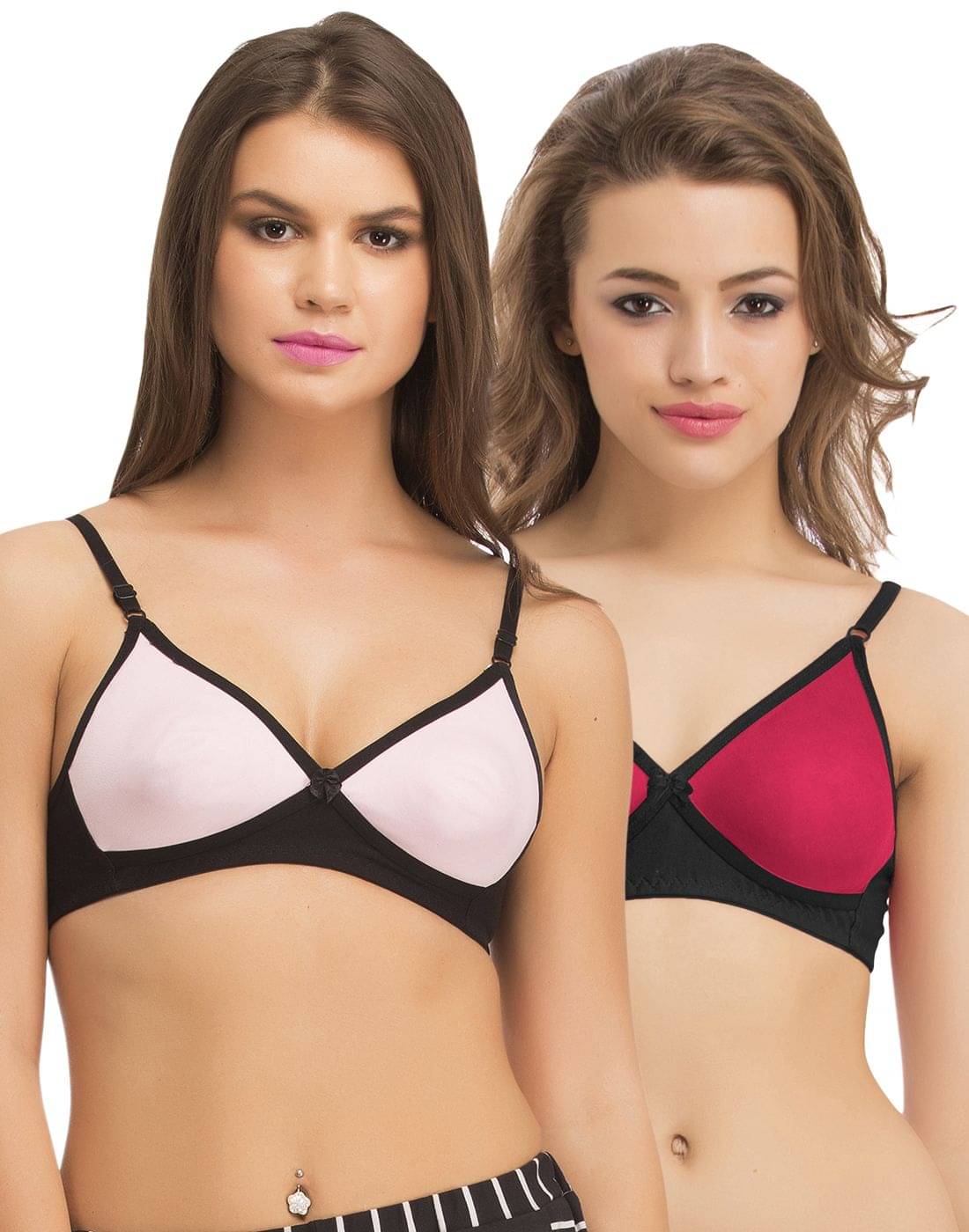 Clovia Multi Color Cotton T-Shirt/ Seamless Bra Clovia Multi Color Cotton T-Shirt/ Seamless Bra