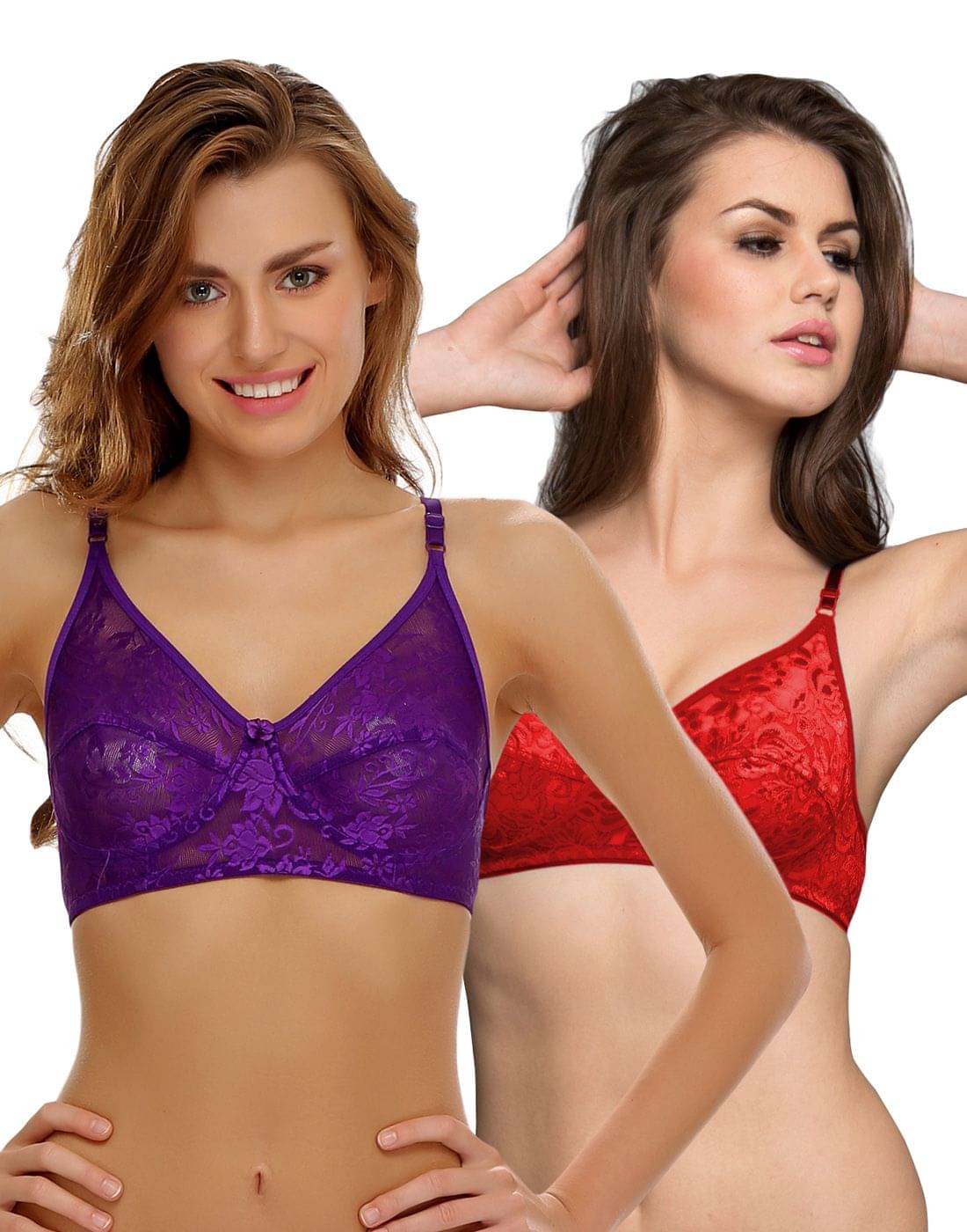 Clovia Multi Color Nylon T-Shirt/ Seamless Bra Clovia Multi Color Nylon T-Shirt/ Seamless Bra