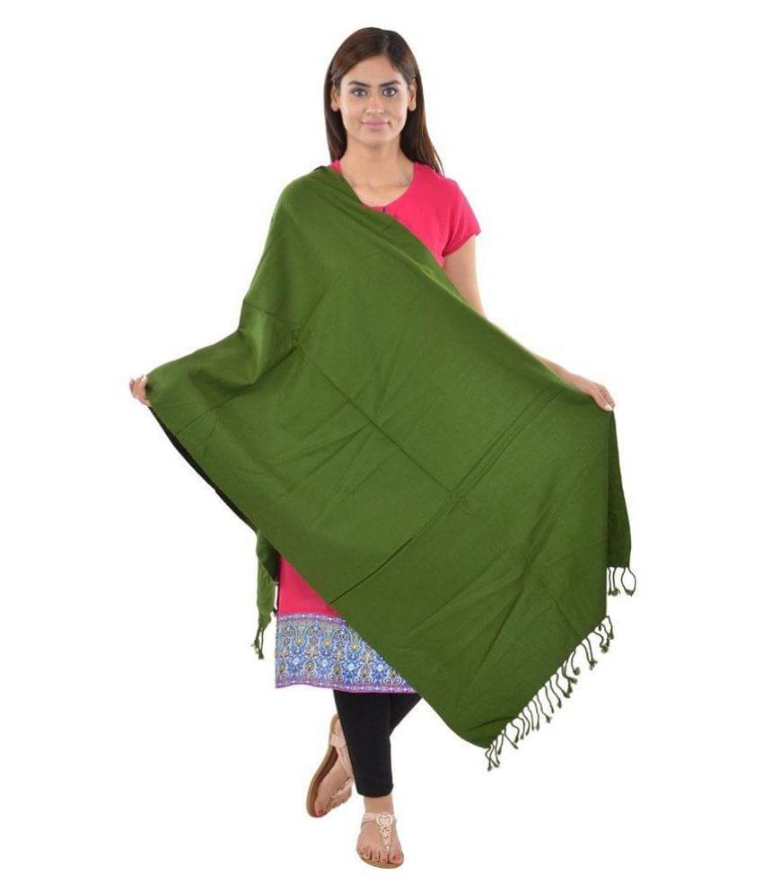     			Japroz Green Self Shawl