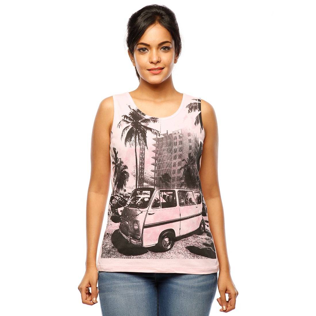 Huetrap Women's Cotton Tank Top ( Pink ) Huetrap Women's Cotton Tank Top ( Pink )