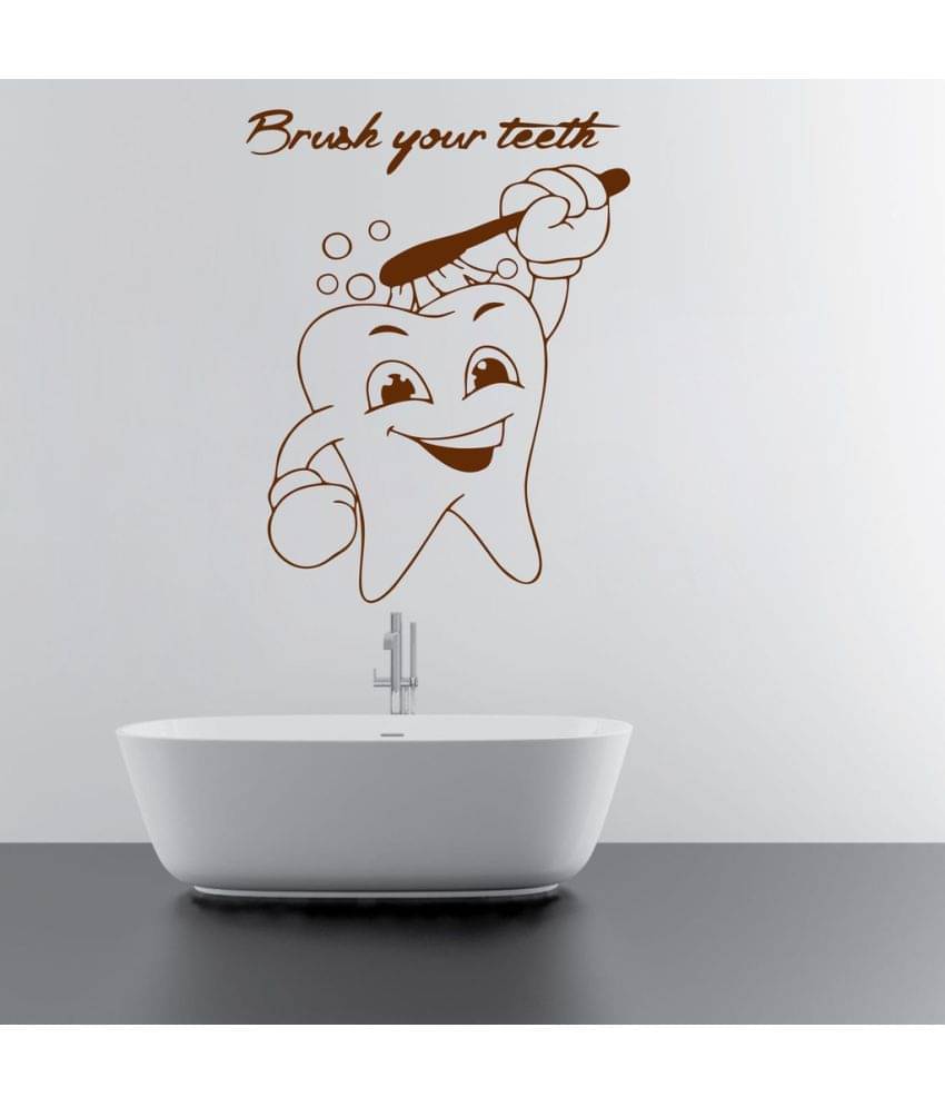 Decor villa Brush Your Teeth Vinyl Wall Stickers Decor villa Brush Your Teeth Vinyl Wall Stickers