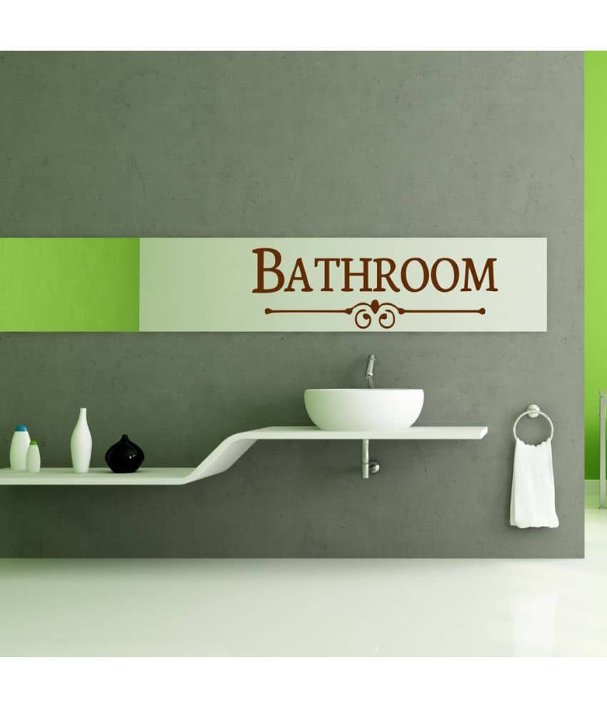Decor villa Bathroom Sign Vinyl Wall Stickers