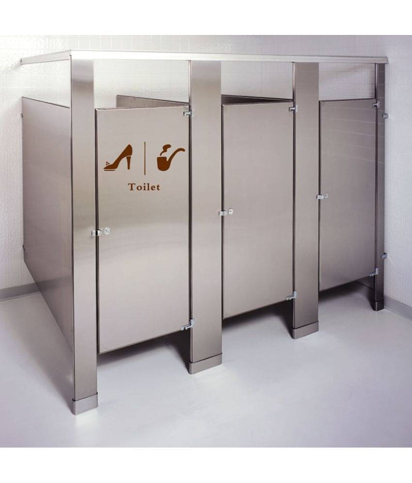    			Decor Villa Modran Toilet Sign Vinyl Wall Stickers