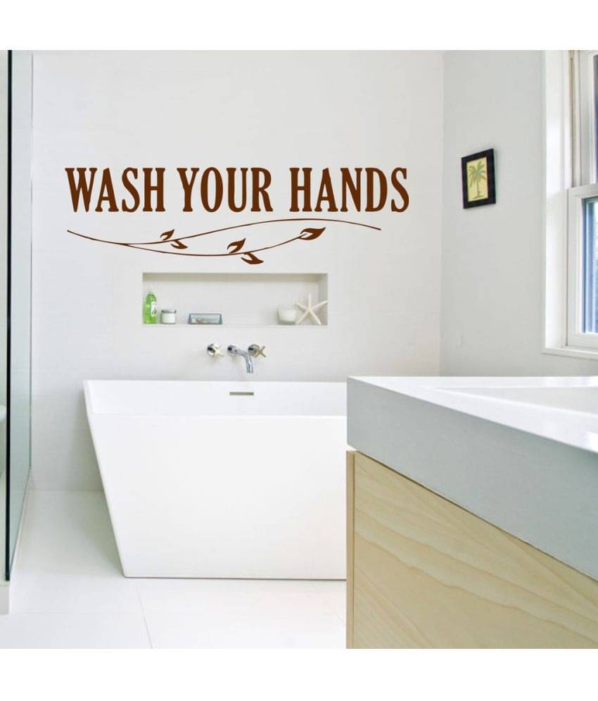     			Decor Villa Wash Your Hand Vinyl Wall Stickers