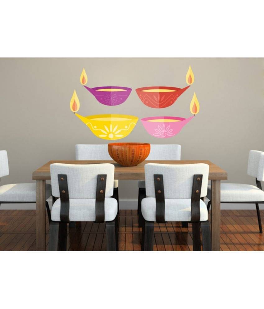     			Decor Villa Diya Vinyl Wall Stickers