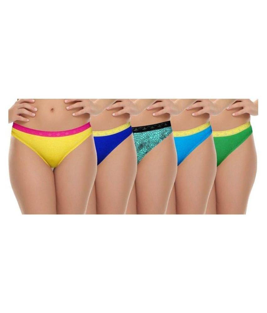 Selfcare Multi Color Cotton Bikini Panties Selfcare Multi Color Cotton Bikini Panties