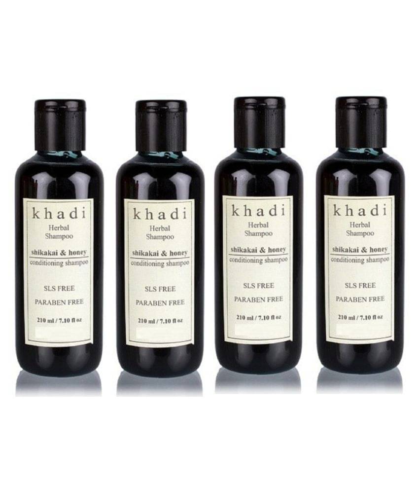     			Khadi Shikakai & Honey conditioning shampoo (SLS, Sulfate & Paraben Free) 210 ml Pack of 4
