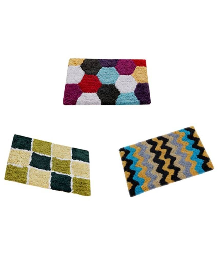     			Aazeem Multi Set of 3 Anti-skid Door Mat