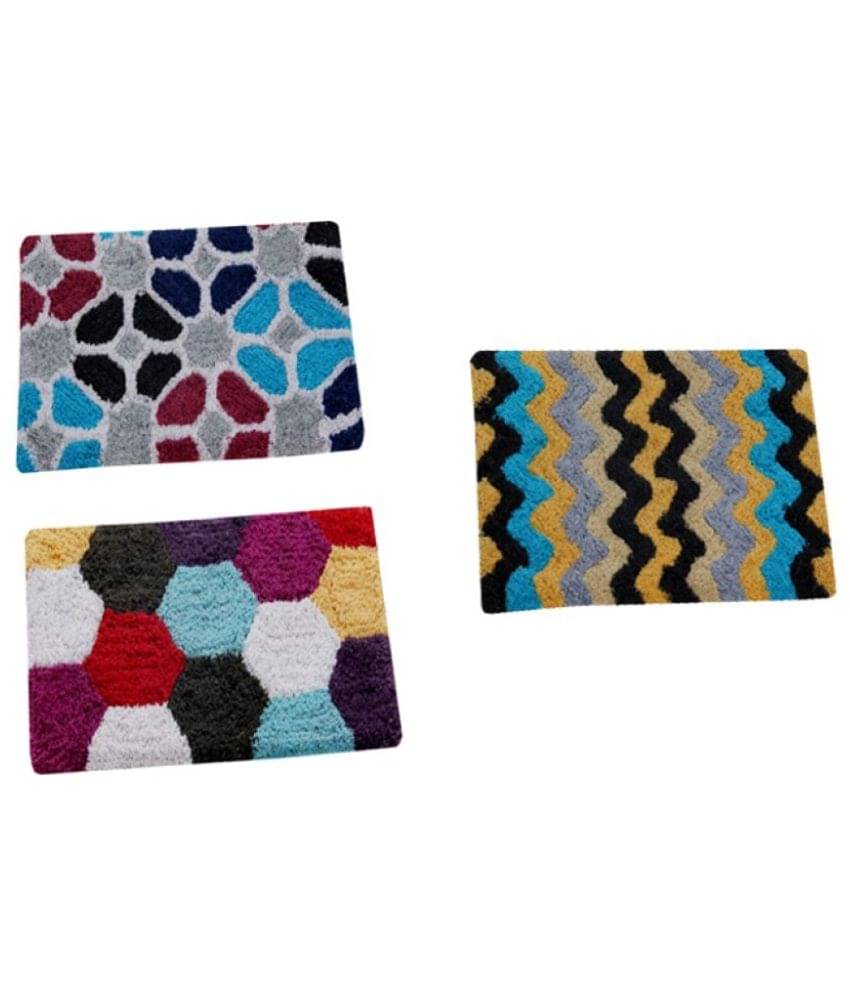     			Aazeem Multi Set of 3 Anti-skid Door Mat