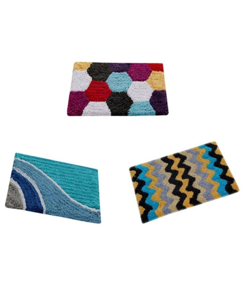     			Aazeem Multi Set of 3 Anti-skid Door Mat