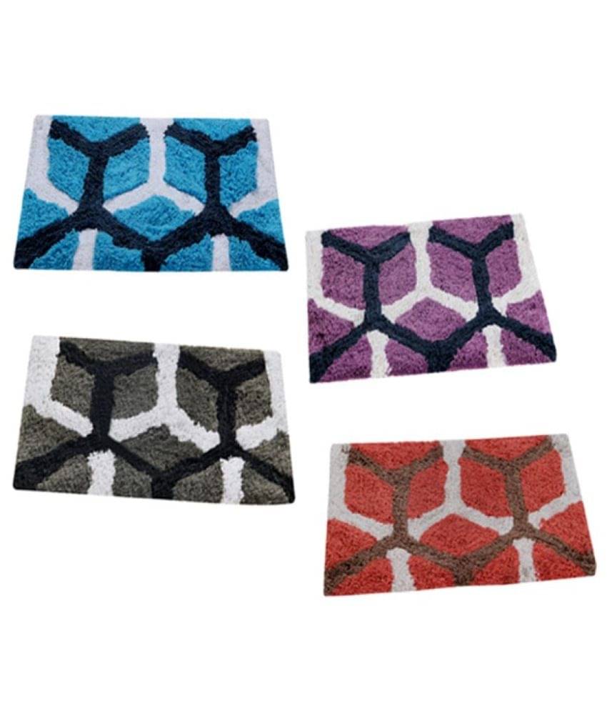     			Aazeem Multi Set of 4 Anti-skid Door Mat