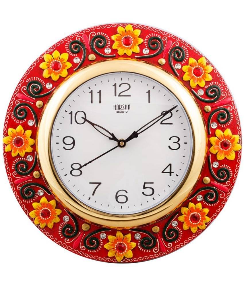 EcraftIndia Circular Analog Wall Clock - EcraftIndia Circular Analog Wall Clock -