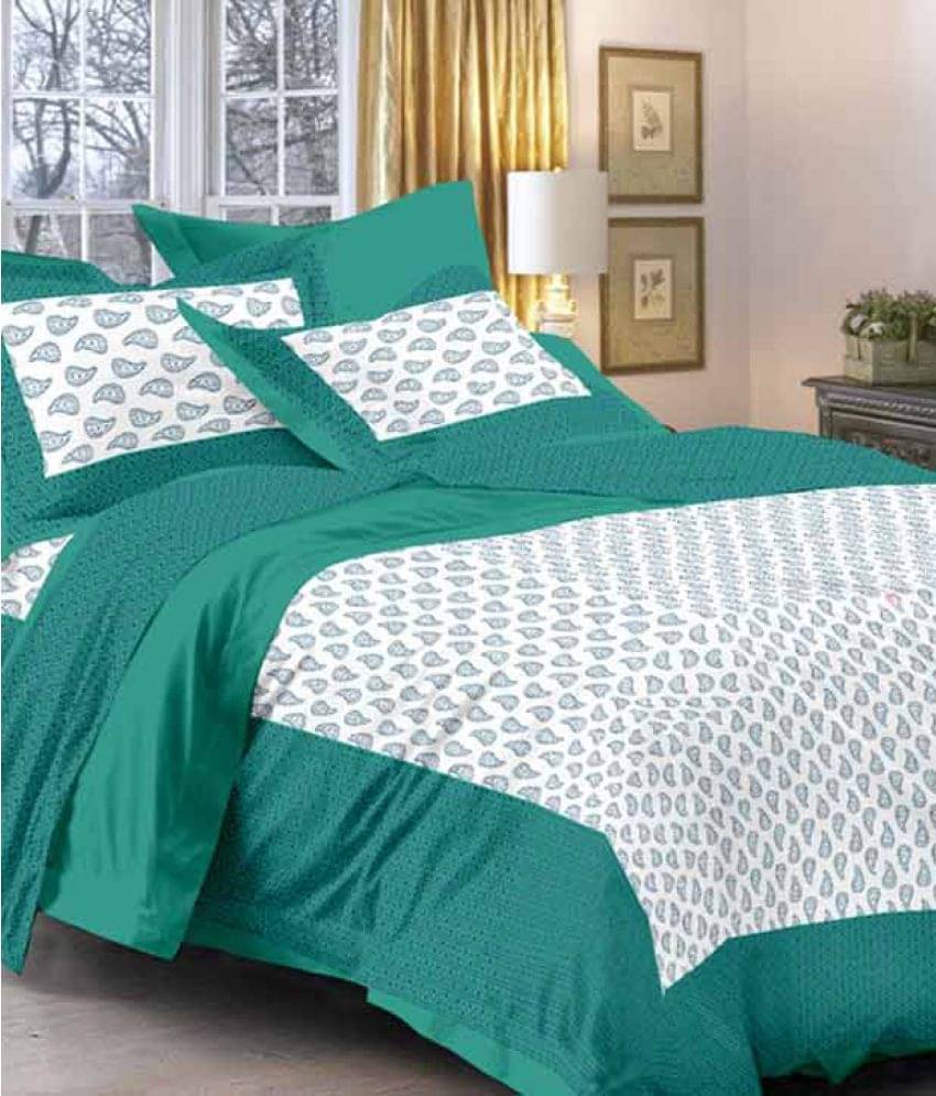     			Uniqchoice Cotton 1 Bedsheet with 2 Pillow Covers ( x )