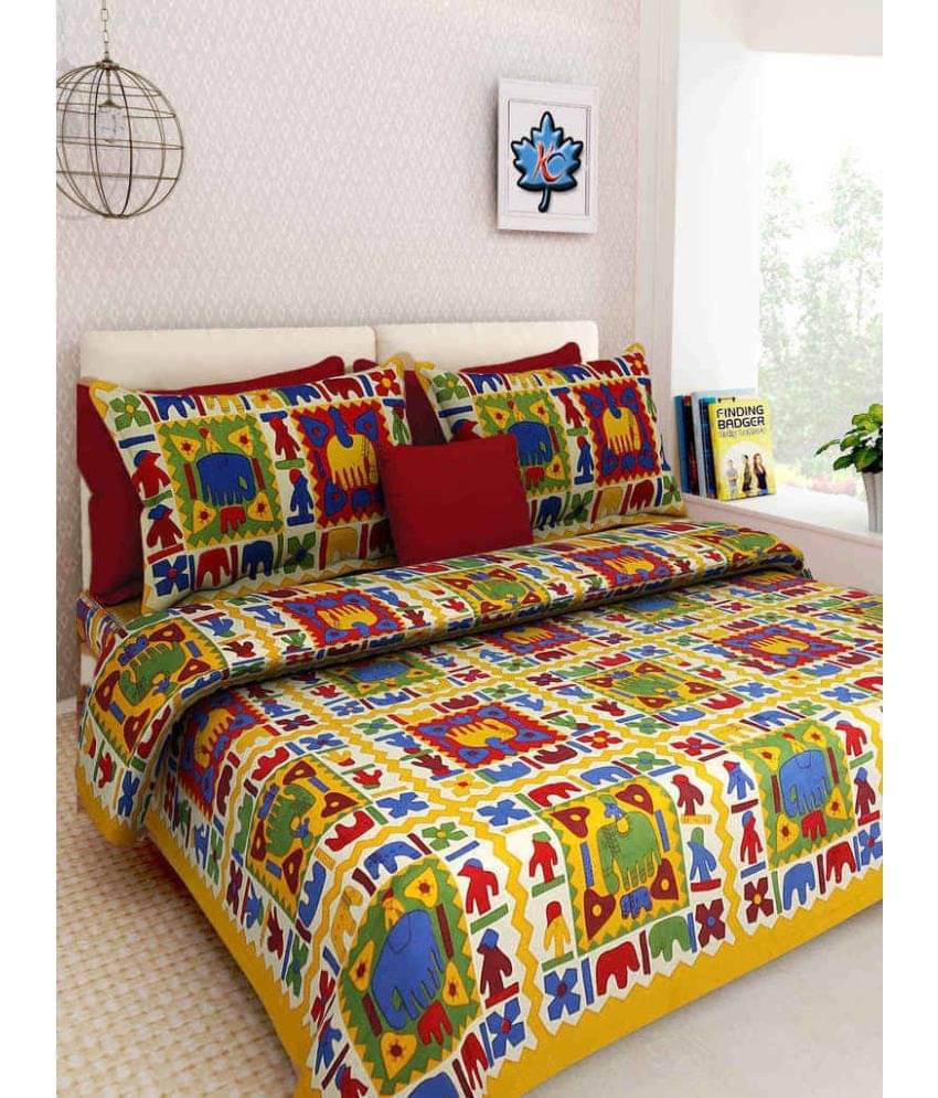 Uniqchoice Cotton Double Bedsheet ( Multi ) Uniqchoice Cotton Double Bedsheet ( Multi )