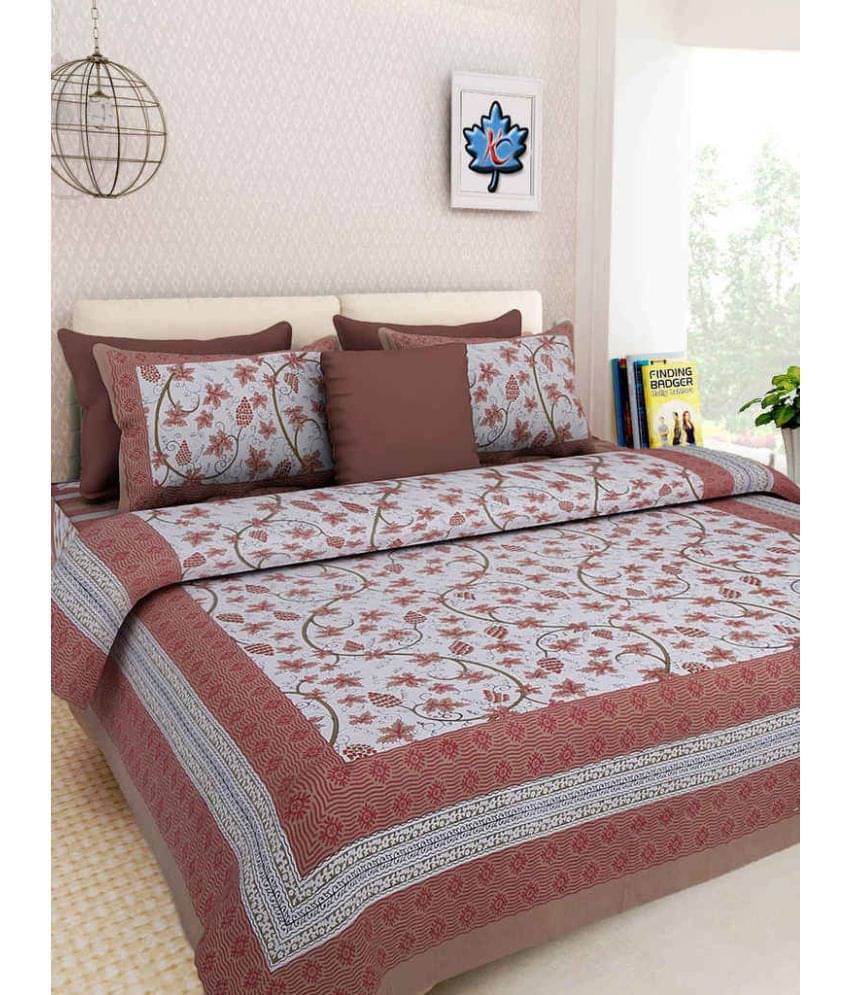 Uniqchoice Cotton Double Bedsheet ( Brown )     			Uniqchoice Cotton Double Bedsheet ( Brown )