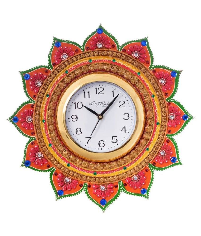 eCraftIndia Circular Analog Wall Clock - eCraftIndia Circular Analog Wall Clock -