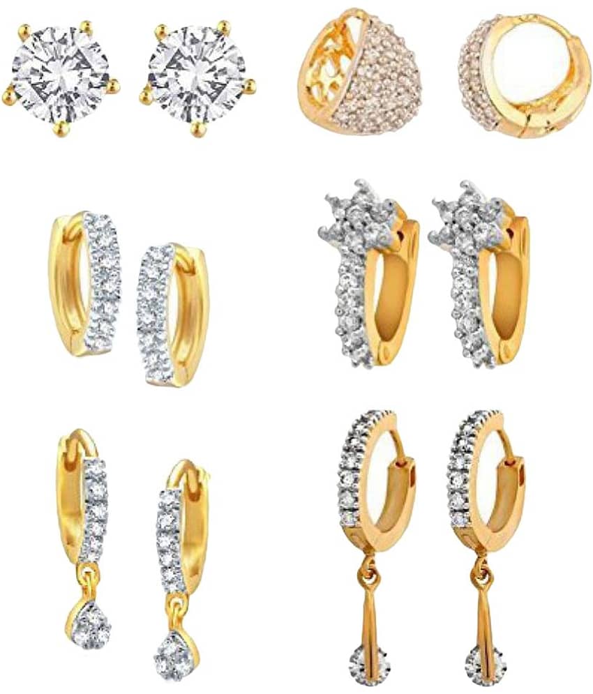 YouBella Golden Alloy Hanging Earrings - Earrings | Buy online on ZillyBuy