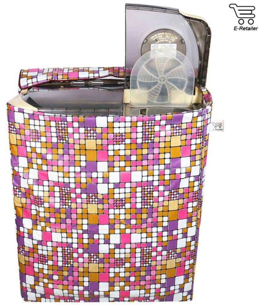     			E-Retailer Single PVC Multi Square Design Semi-Automatic 5 KG To 8 KG Washing Machine Covers