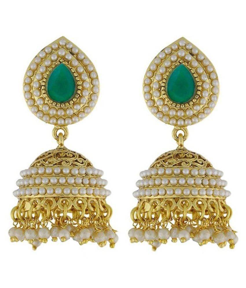     			YouBella Multicolour Traditional Jhumki Earrings