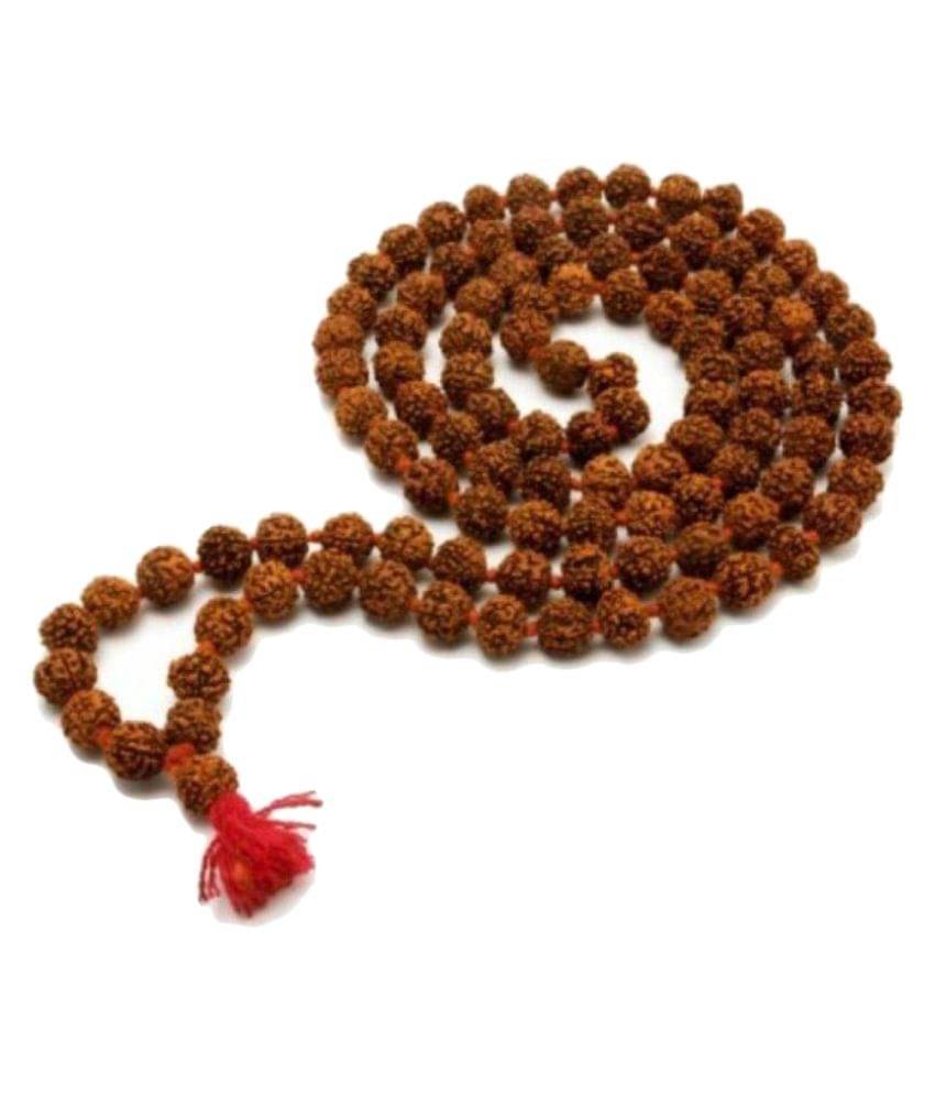     			Moksha 5-Mukhi  Rudraksha Mala 6mm (108+1 Beads)