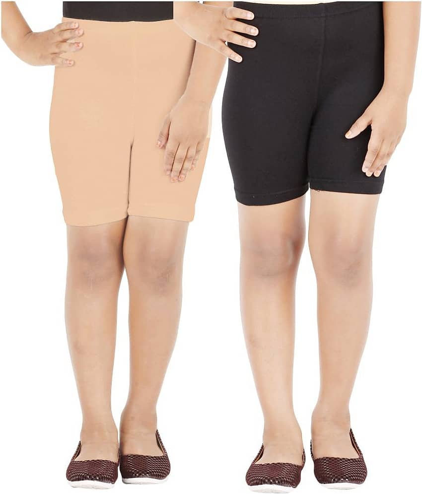 LULA Pack of 2 Girls Cotton Blend Cycling Shorts ( Multicolor ) - Shorts | Buy online on ZillyBuy