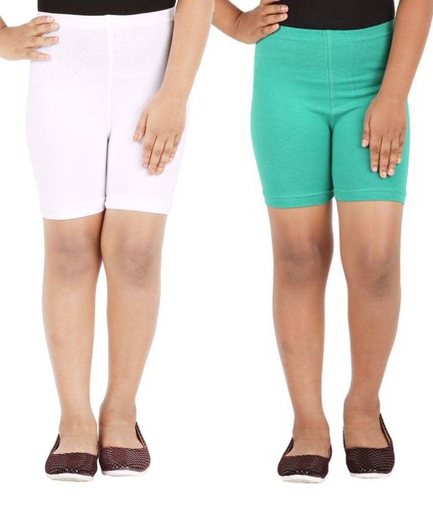     			LULA Pack of 2 Girls Cotton Blend Cycling Shorts ( Multicolor )