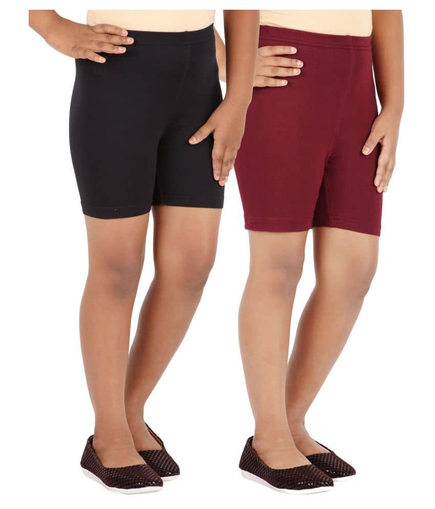 LULA Girls Cotton Blend Cycling Shorts ( Multicolor ) - Shorts | Buy online on ZillyBuy