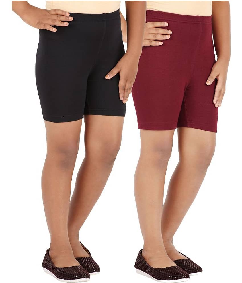 LULA Girls Cotton Blend Cycling Shorts ( Multicolor ) - Shorts | Buy online on ZillyBuy