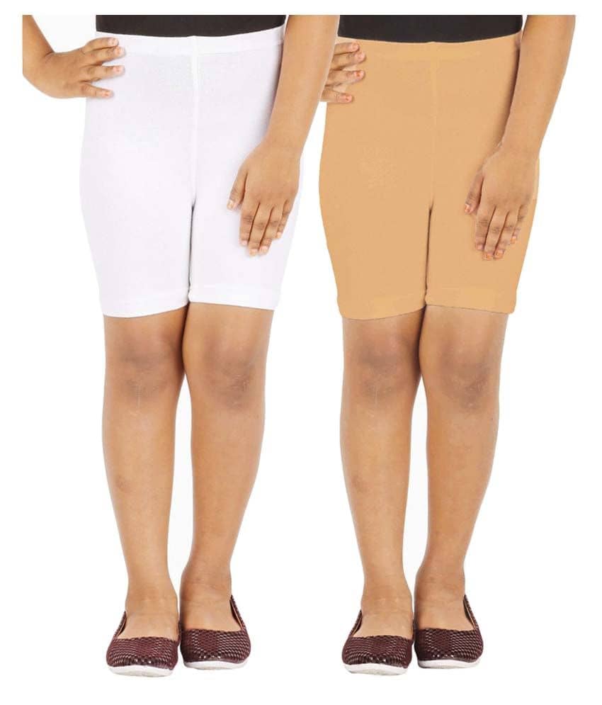 LULA Pack of 2 Girls Cotton Blend Cycling Shorts ( Multicolor ) - Shorts | Buy online on ZillyBuy