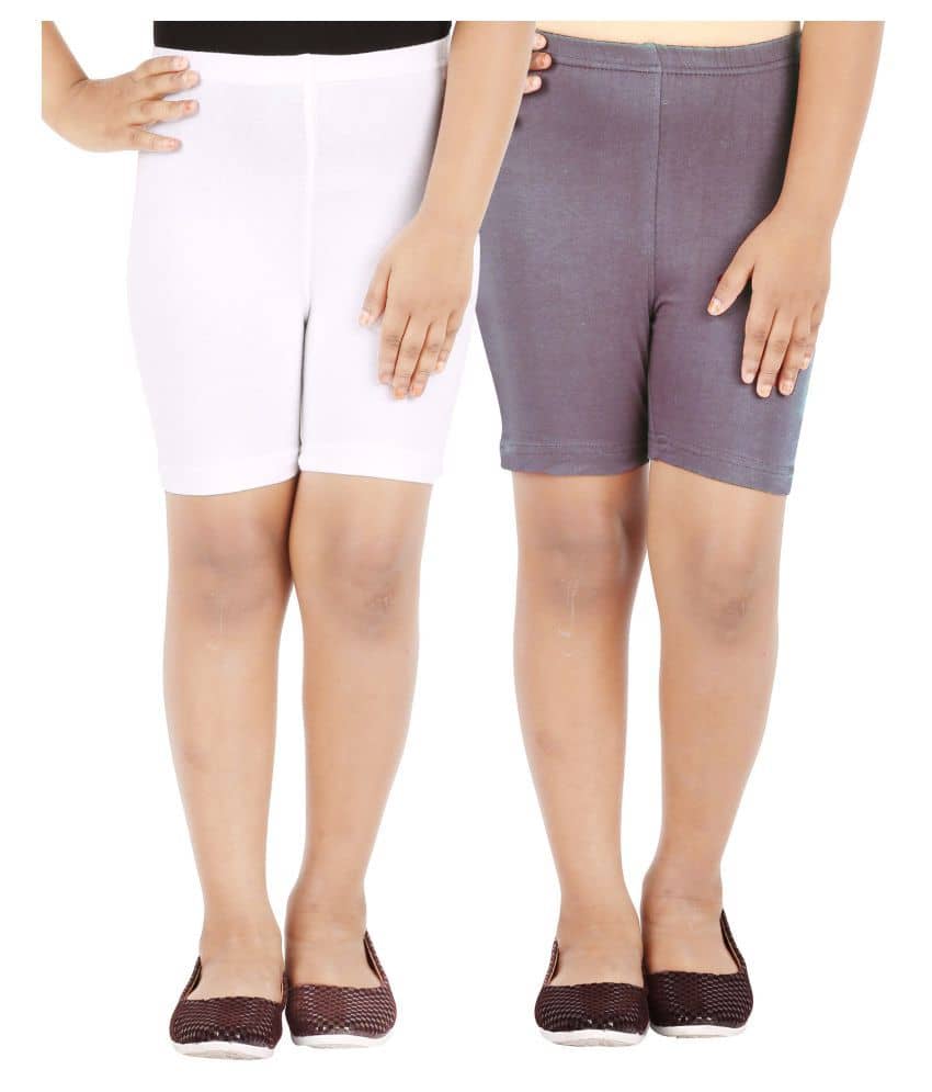 LULA Pack of 2 Girls Cotton Blend Cycling Shorts ( Multicolor ) - Shorts | Buy online on ZillyBuy