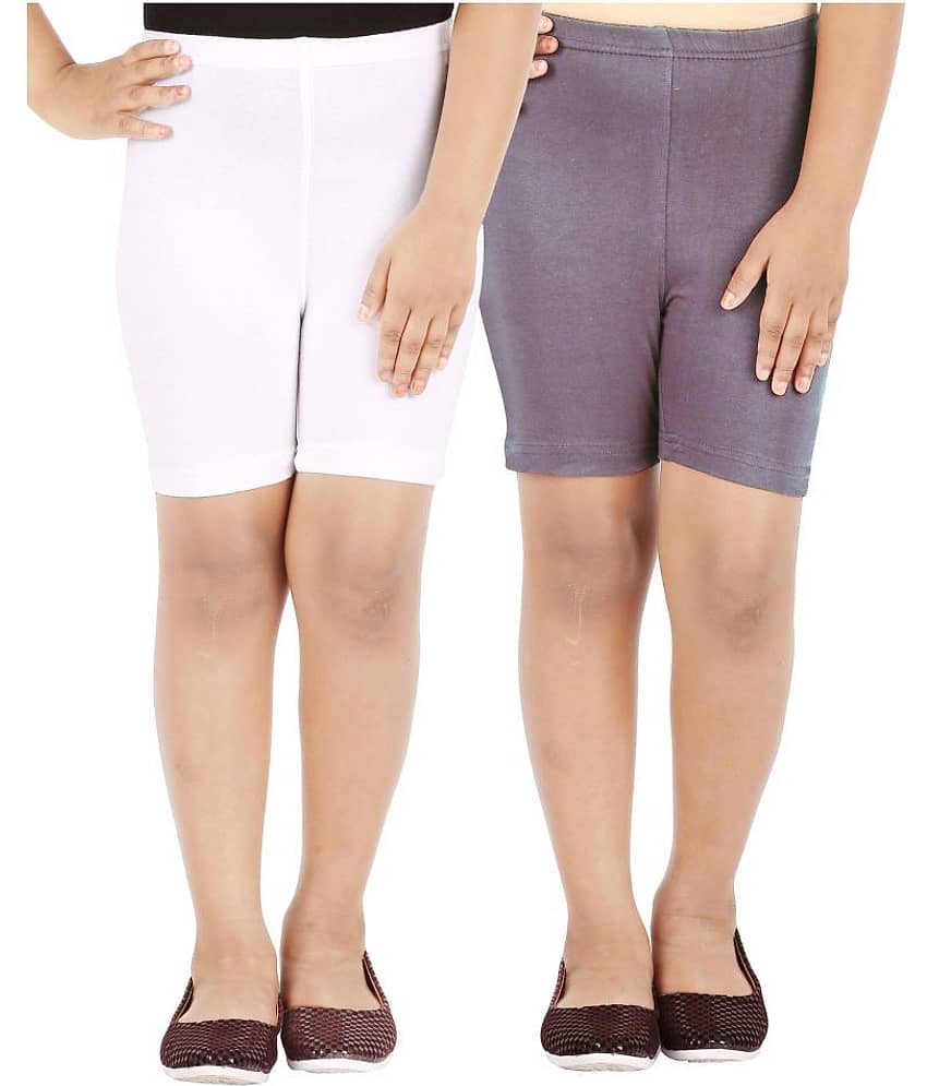 LULA Pack of 2 Girls Cotton Blend Cycling Shorts ( Multicolor ) - Shorts | Buy online on ZillyBuy