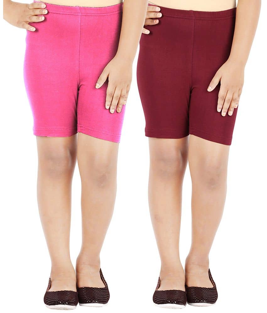 LULA Girls Cotton Blend Cycling Shorts ( Multicolor ) - Shorts | Buy online on ZillyBuy