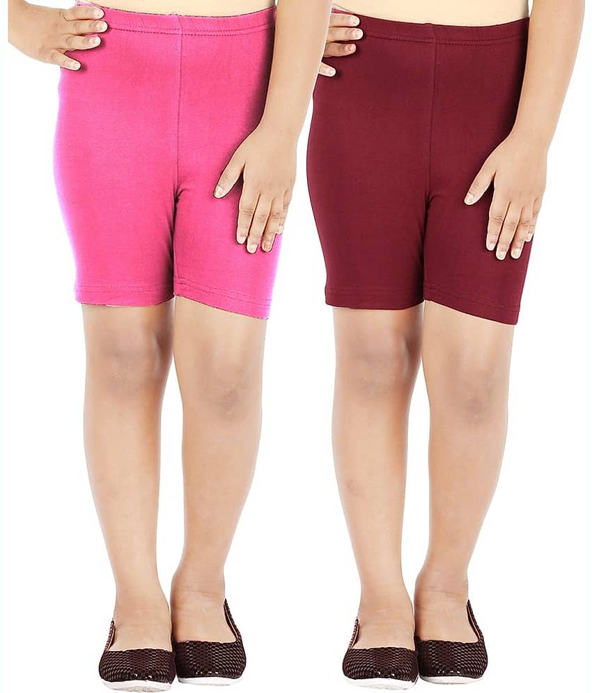LULA Girls Cotton Blend Cycling Shorts ( Multicolor ) - Shorts | Buy online on ZillyBuy