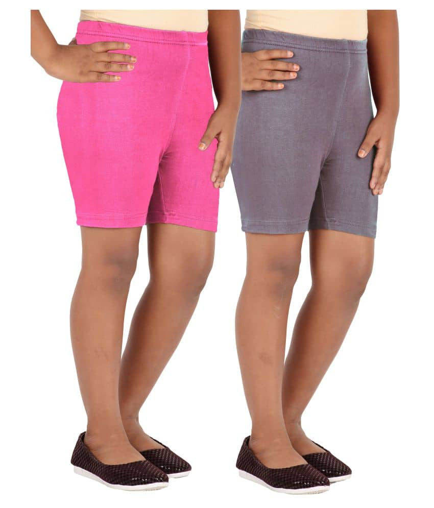 LULA Girls Cotton Blend Cycling Shorts ( Multicolor ) - Shorts | Buy online on ZillyBuy