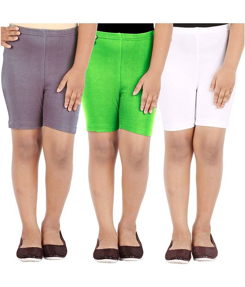 LULA Pack of 3 Girls Cotton Blend Cycling Shorts ( Multicolor ) - Shorts | Buy online on ZillyBuy