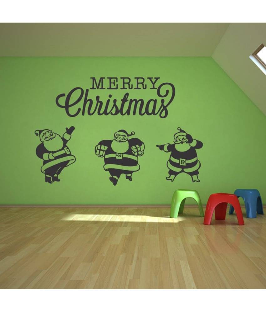     			Decor Villa Three santa Vinyl Wall Stickers