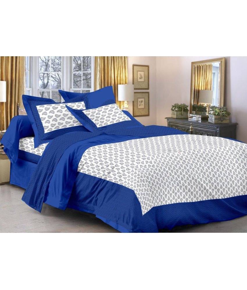     			Kismat Collection Cotton Double Bedsheet ( Multicolor )