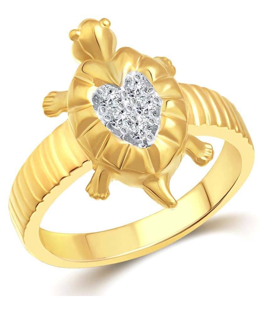 Vighnaharta Golden Glamour Turtle Gold and Rhodium Plated Ring Vighnaharta Golden Glamour Turtle Gold and Rhodium Plated Ring