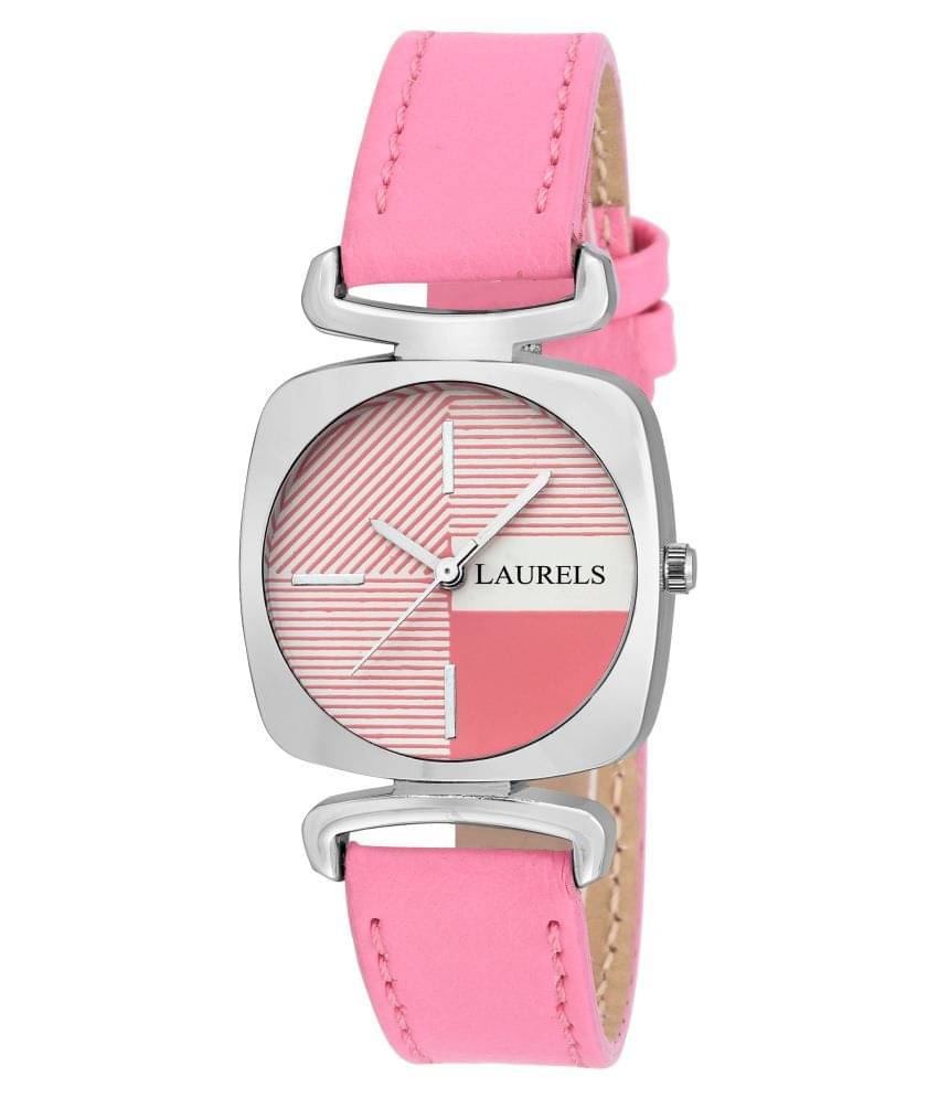    			Laurels Pink Analog Watch