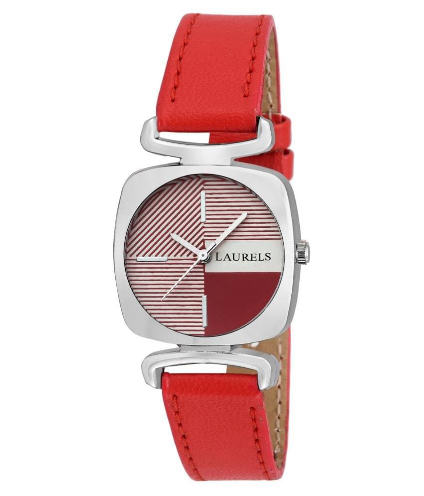     			Laurels Red Analog Watch ( Lo-Ovl-II-101007  )