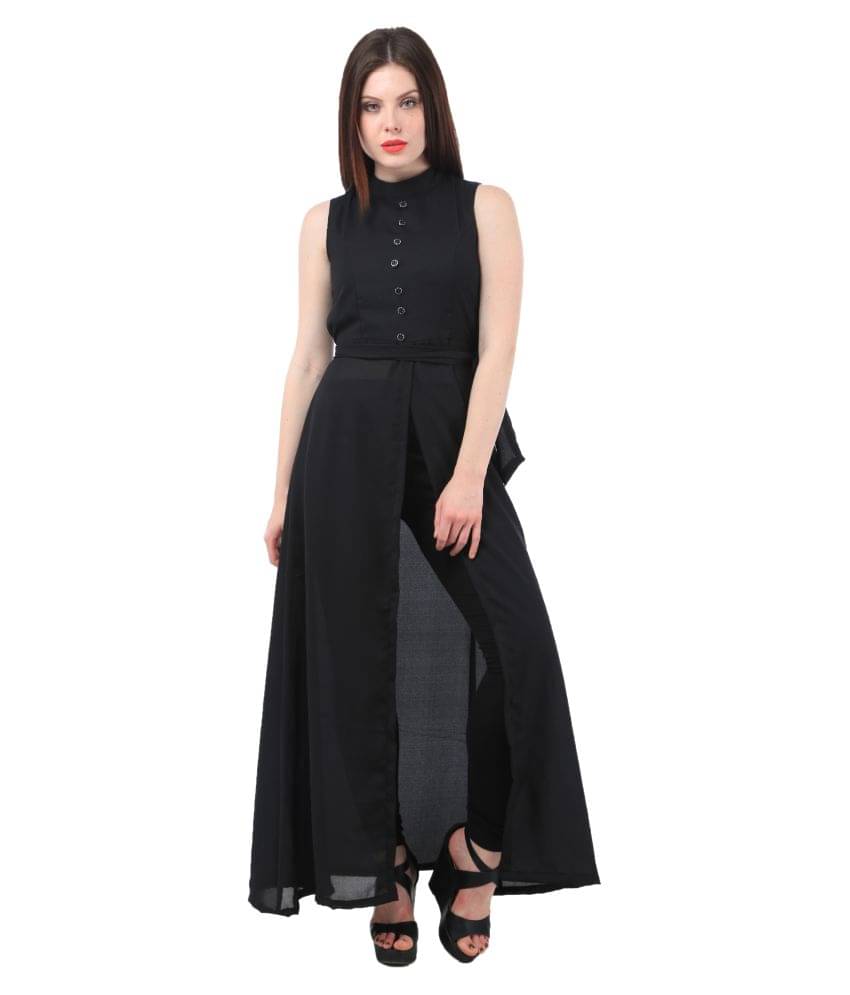     			KMB ROYAL Georgette Tunics - Black